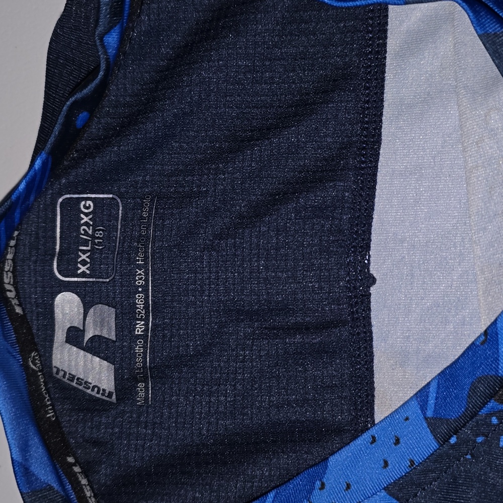 Russell Boys Dri-Power 360 Blue Camo Short Sleeve Tee XXL (18) - Picture 6 of 6